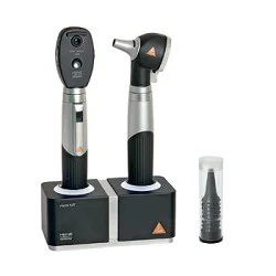 Diagnostik Set HEINE mini 3000 LED F.O., mit 2 Ladegriffen, Ladegerät, Tips