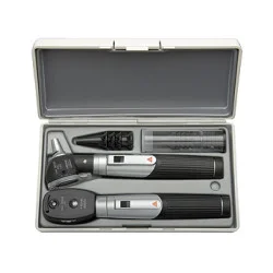Diagnostik Set HEINE mini 3000 LED F.O, mit 2 Batteriegriffen, Tips, Etui