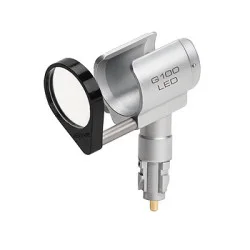 Veterinär Otoskop-Kopf, geschlitzt, HEINE G100, LED, mit Schwenklupe, ohne Spekula