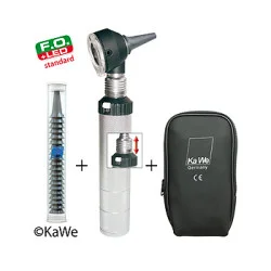 Otoskop COMBILIGHT F.O. 30 LED standard mit Batteriegriff und Ohrtrichtern