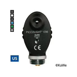Ophthalmoskop-Kopf PICCOLIGHT E56, Blaufilter, 2,5 V, USA-Version mit 6 Blenden