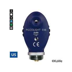 Ophthalmoskop-Kopf PICCOLIGHT E56, Blaufilter, 2,5 V, USA-Version mit 6 Blenden