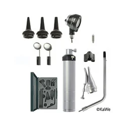 BASIC SET C10 Otoskop-Set, mit Otoskopf-Kopf COMBILIGHT C10, Batteriegriff und Zubehör