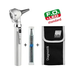 Otoskop PICCOLIGHT F.O. LED standard, 2,5 V, inkl. Tasche und je 10 Ohrtrichtern