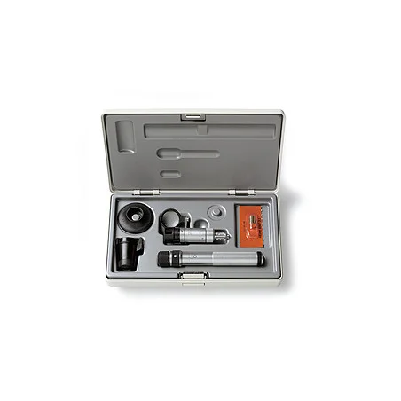 Handspaltlampen HEINE HSL 150 Set, 2,5V, 10x, BETA SLIM Batteriegriff, Lupenaufsatz