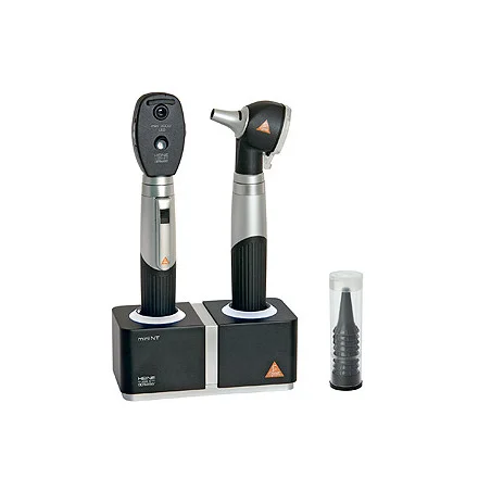 Diagnostik Set HEINE mini 3000 LED F.O., mit 2 Ladegriffen, Ladegerät, Tips