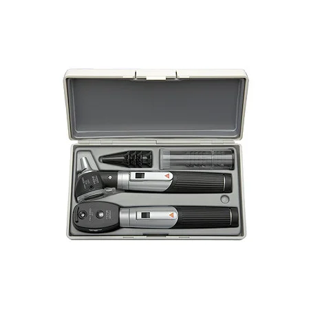 Diagnostik Set HEINE mini 3000 LED F.O, mit 2 Batteriegriffen, Tips, Etui