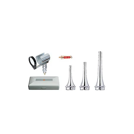 Veterinär Otoskop HEINE G100 LED, mit USB-Ladegriff, Kabel, Netzteil, Spekulas, Etui