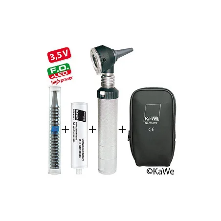 Otoskop COMBILIGHT F.O. 30 LED high power mit Ladegriff und Ohrtrichtern