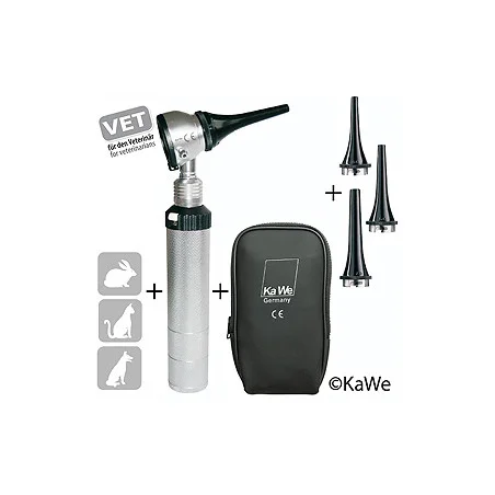 Otoskop EUROLIGHT VET C 30, inkl. 3 Dauer-Ohrtrichtern, d=4, 5, 7mm