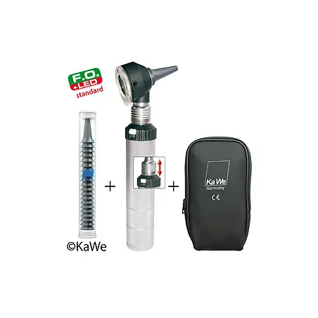 Otoskop COMBILIGHT F.O. 30 LED standard mit Batteriegriff und Ohrtrichtern