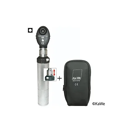 Ophthalmoskop EUROLIGHT E30, 2,5V mit Clic-Verschluss, inkl. Reißverschlusstasche