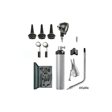 BASIC SET C10 Otoskop-Set, mit Otoskopf-Kopf COMBILIGHT C10, Batteriegriff und Zubehör