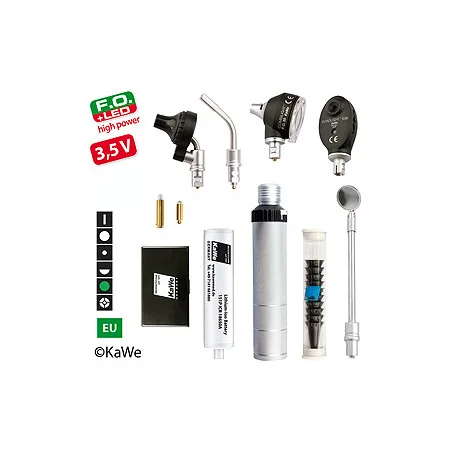 Diagnostik-Set, Otoskop COMBILIGHT F.O.30 LED und Ophthalmoskop EUROLIGHT E36 (EU) 3,5V mit Zubehör